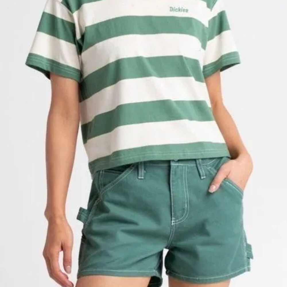 Dickies High Rise Carpenter Shorts Ivy Green Utility Workwear 32 NWT